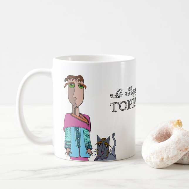 Caneca De Café Eu apoio a Topeka Art Guild Mug (Com Donut)