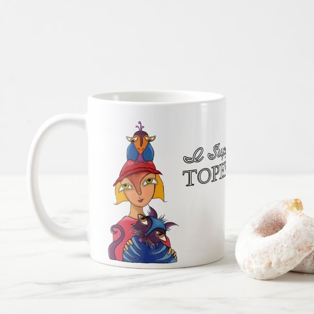 Caneca De Café Eu apoio a Topeka Art Guild Mug (Com Donut)