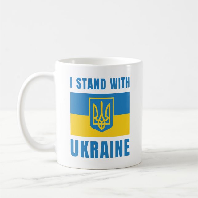 Caneca De Café Eu Apoio a Ucrânia (Esquerda)