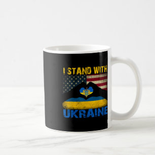 Caneca De Café Eu Apoio a Ucrânia Apoiador da Ucrânia Orgulho U