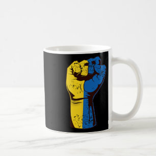 Caneca De Café Eu Apoio a Ucrânia Bandeira Ucraniana Punho Ucrâni