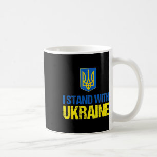 Caneca De Café Eu Apoio a Ucrânia Suporte Americano Bandeira Ucra