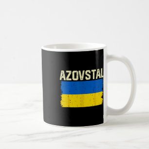 Caneca De Café Eu Apoio Azovstal Mariupol Ucrânia Vintage Ukr