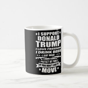 Caneca De Café Eu Apoio Donald Trump I Love Freedom I Beer Beer B