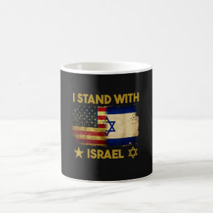 Caneca De Café Eu Apoio Israel Bandeira da América