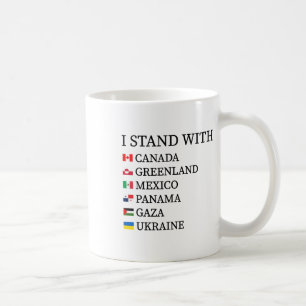 Caneca De Café Eu Apoio O Canadá Groenlândia México Panamá Gaza U
