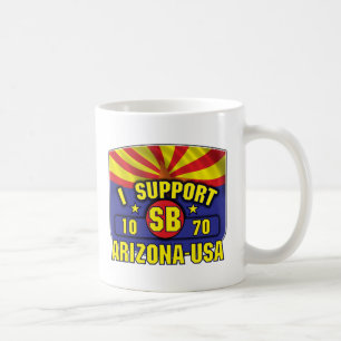 Caneca De Café Eu apoio SB1070 - arizona EUA