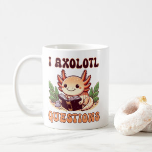 Caneca De Café Eu Axolotl questiona Adultos Crianças Meninas Engr