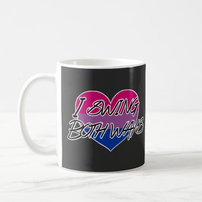 Caneca De Café Eu Balanço Ambas As Formas - Orgulho Bissexual (Esquerda)