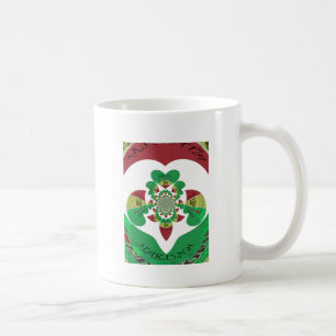 Caneca De Café Eu ♥ Bandeira - Amo Etiópia Vermelho Dourado Ver