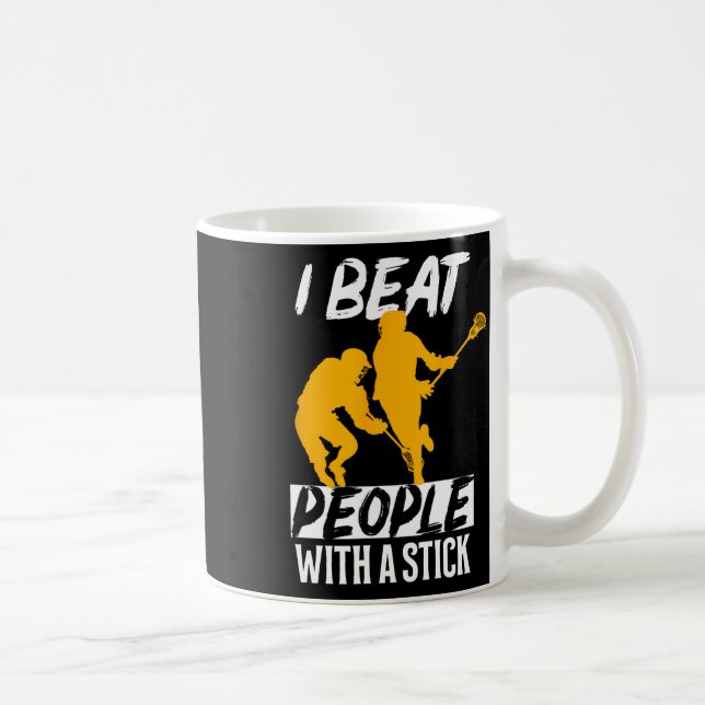 Caneca De Café Eu Bato Pessoas Com Um Pau (Direita)