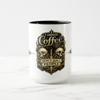 Caneca de Café – Eu Bebo Café Para Não Matar as Pe