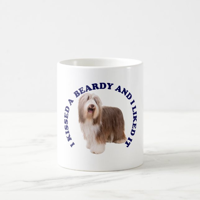 Caneca De Café Eu beijei uma Collie barbuda (Centro)
