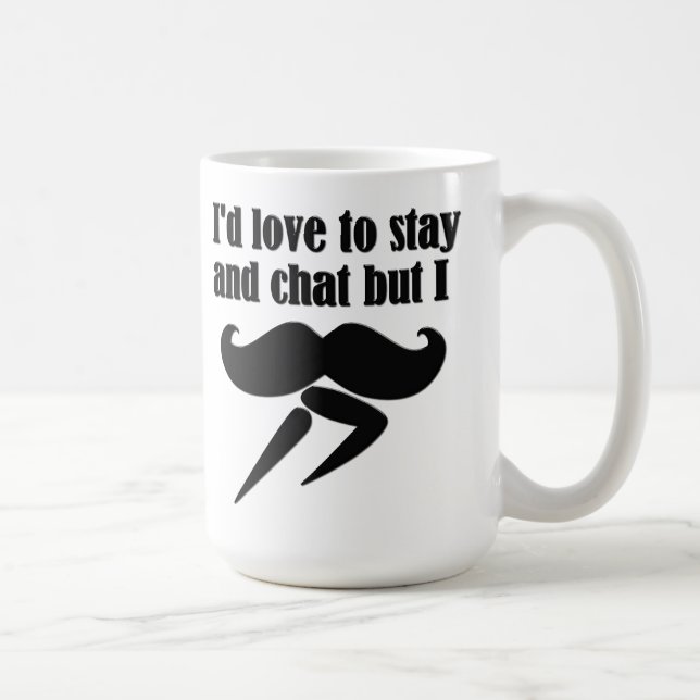 Caneca De Café Eu Bigode (Eu Devo Correr) - Muito Engraçado (Direita)