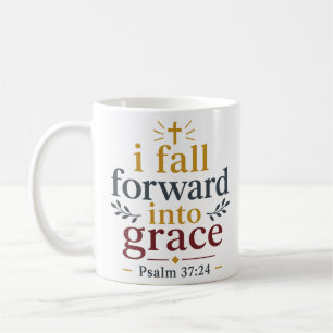 Caneca De Café Eu Caio para Frente na Encorajamento Cristão da Gr