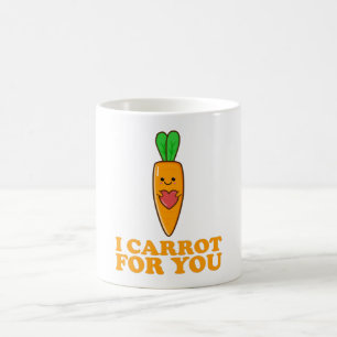 Caneca De Café Eu Caio Para Você, Bonitinha Kawaii Carrot Pun