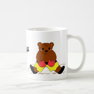 Caneca De Café Eu Caixa - Urso Boxeador