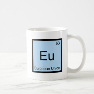 Caneca De Café Eu - Camiseta do Símbolo do Elemento Químico da Un
