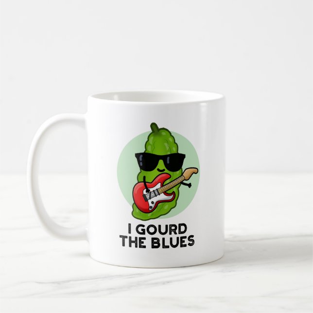 Caneca De Café Eu Chorei O Blues Engraçado Veggie Pun (Esquerda)