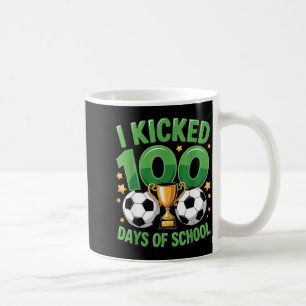 Caneca De Café Eu Chutei 100 Dias De Escola Futebol Meninos Crian