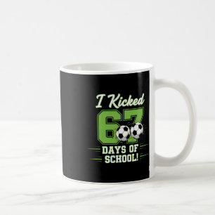 Caneca De Café Eu Chutei 67 Dias De Escola Meninos De Futebol Inf