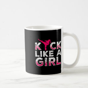 Caneca De Café Eu Chuto Como Uma Garota-karate Kickboxing Garotas