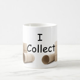 Caneca De Café Eu coleciono papel higiênico rolo confissão engraç