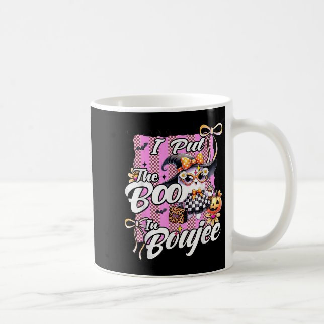 Caneca De Café Eu Coloquei A Boca Em Boujee Cute Ghost Leopard Ha (Direita)