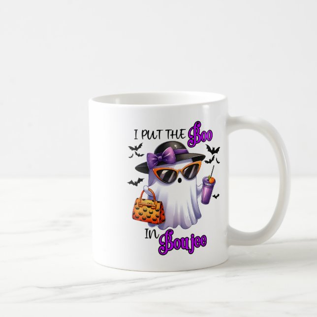 Caneca De Café Eu Coloquei O Boo Em Boujee Cute Ghost Halloween S (Direita)