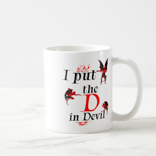 Caneca De Café Eu Coloquei O D No Diabo Correspondendo Ao Casal E