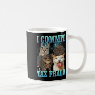 Caneca De Café Eu Cometo Fraude Fiscal Gato Engraçado Meme Bootle