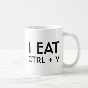 Caneca De Café Eu Comi Colar Teclado Atalho Pun