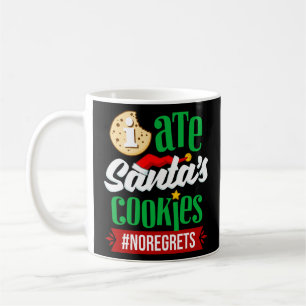 Caneca De Café Eu Comi Cookies De Papais noeis Não Lamenta o Nata