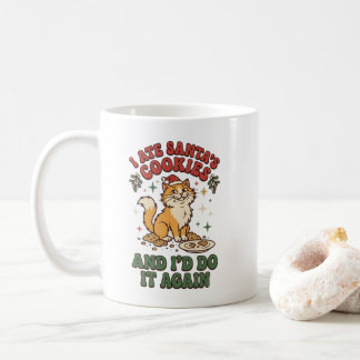 Caneca De Café Eu Comi os Biscoitos do Papai Noel e Eu Faria Nova