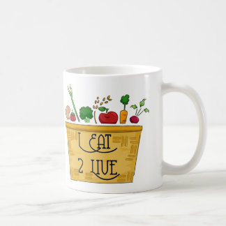 Caneca De Café Eu como para viver mug