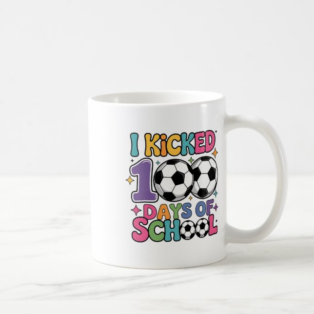 Caneca De Café Eu Completei 100 Dias De Escola Futebol 100º Dia E (Direita)
