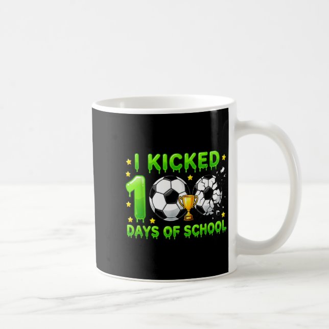 Caneca De Café Eu Completei 100 Dias De Escola Futebol Meninos Ro (Direita)
