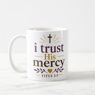 Caneca De Café Eu Confio na Sua Misericórdia Citação Cristã Inspi