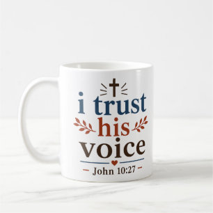 Caneca De Café Eu Confio na Sua Voz Devocional Cristã Matinal