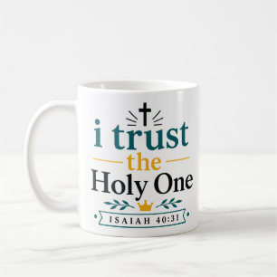 Caneca De Café Eu Confio no Santo Citação Cristã Inspiradora