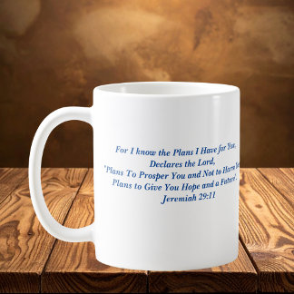 Caneca De Café Eu Conheço os Planos - Jeremias 29:11 / Escritura