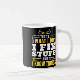 Caneca De Café Eu Conserto Coisas E Sei Coisas Engraçadas, Felipe