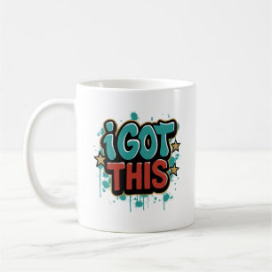Caneca De Café EU CONSIGO Isto Tipografia Motivacional Estilo Gra
