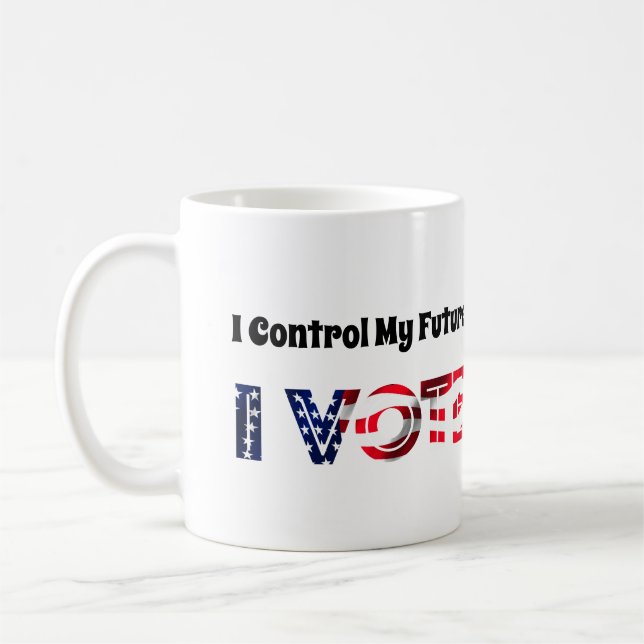 Caneca De Café Eu Controlo Meu Futuro - Eu Voto (Esquerda)