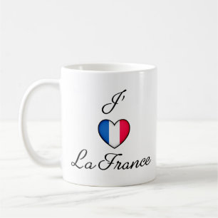 Caneca De Café "Eu coração a França" Orgulho francês "J'adore