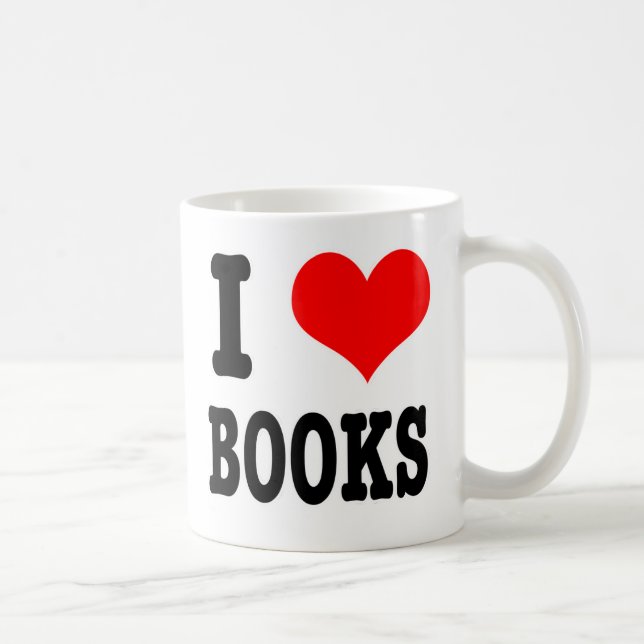 CANECA DE CAFÉ EU CORAÇÃO (AMOR) LIVROS (Direita)