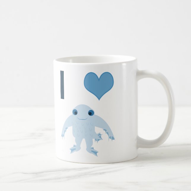 Caneca De Café Eu coração (amor) Ningen (Direita)