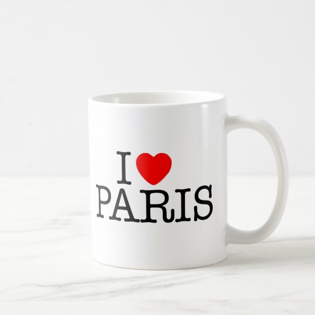 Caneca De Café Eu coração (amor) Paris (Direita)
