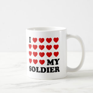 Caneca De Café Eu (coração) meu Soldado