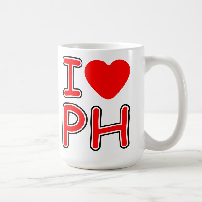 Caneca De Café Eu coração PH - Mugs (Direita)